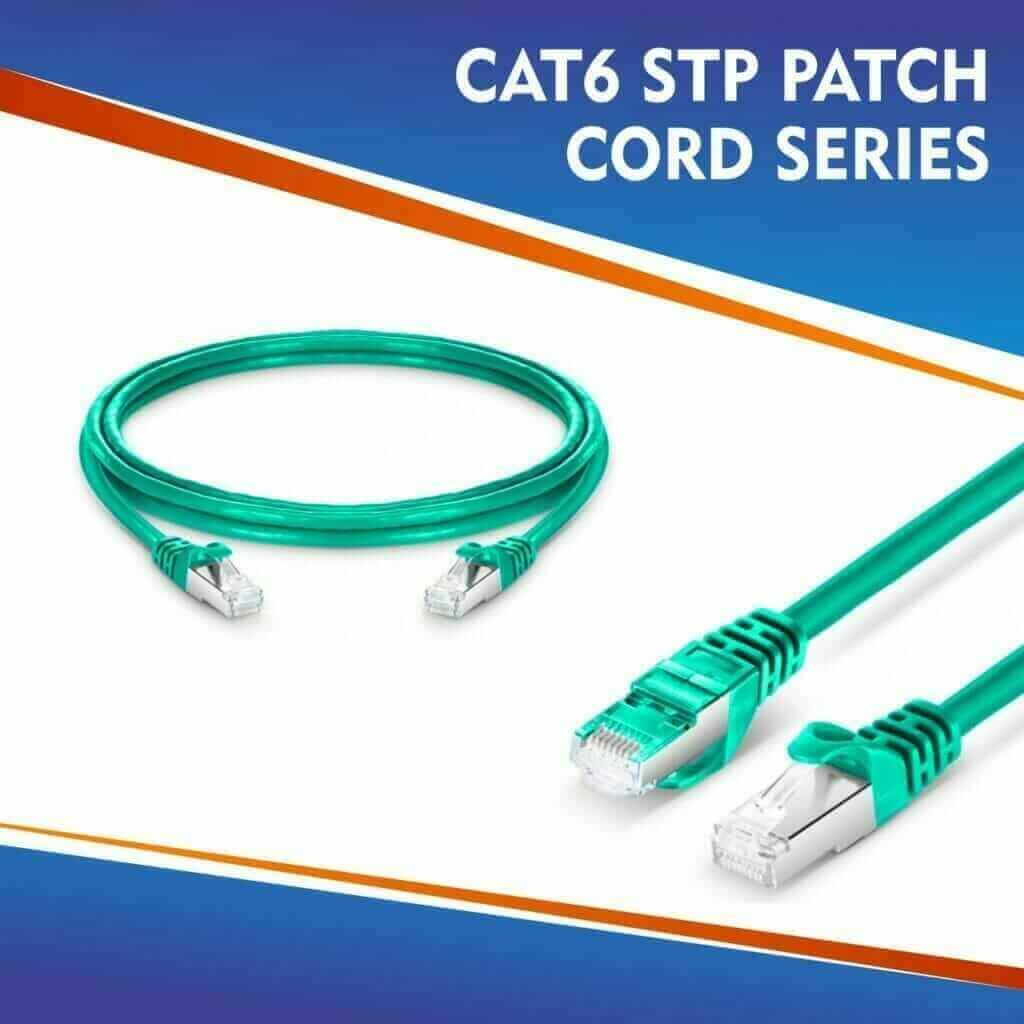 Understanding Category 6A Network Cables & Ethernet Cables color code Manufactured by Fahad Cables Industry FZE UAE 4 cat6a data patch cord stp 0.15meter AQUA