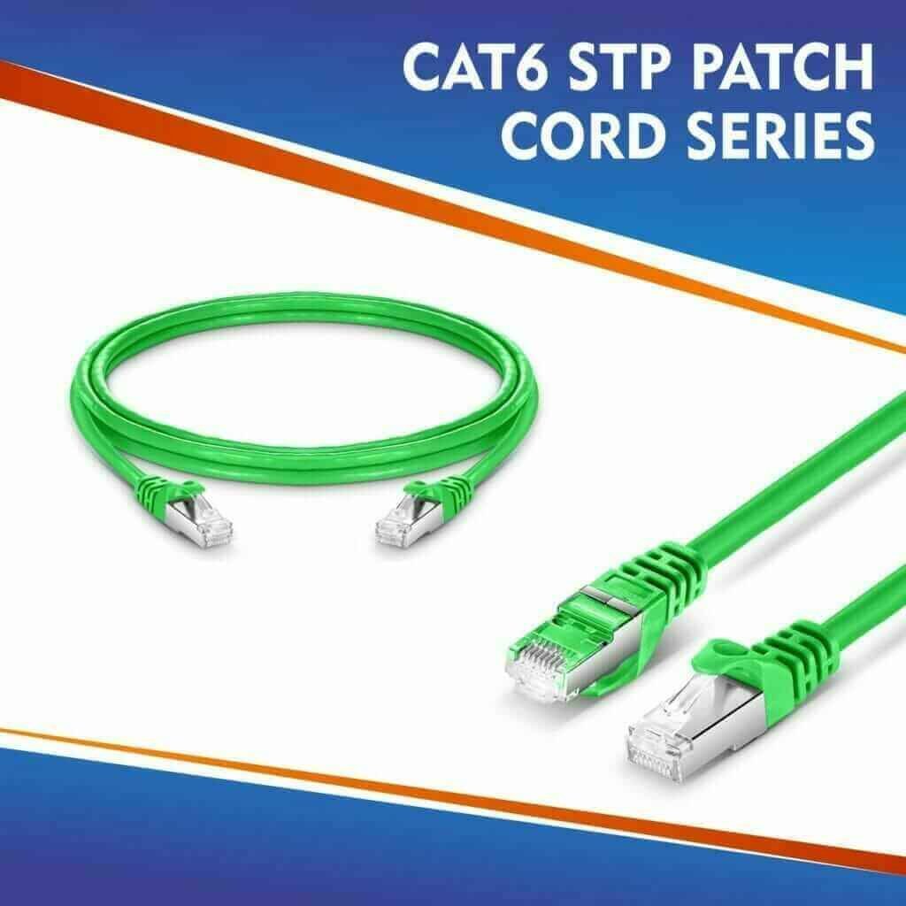 Understanding Cat6 and Cat6a S/FTP Cables: The Fahad Cables Industry FZE Advantage 4 CAT6 STP PATCH CORD SERIES GREEN