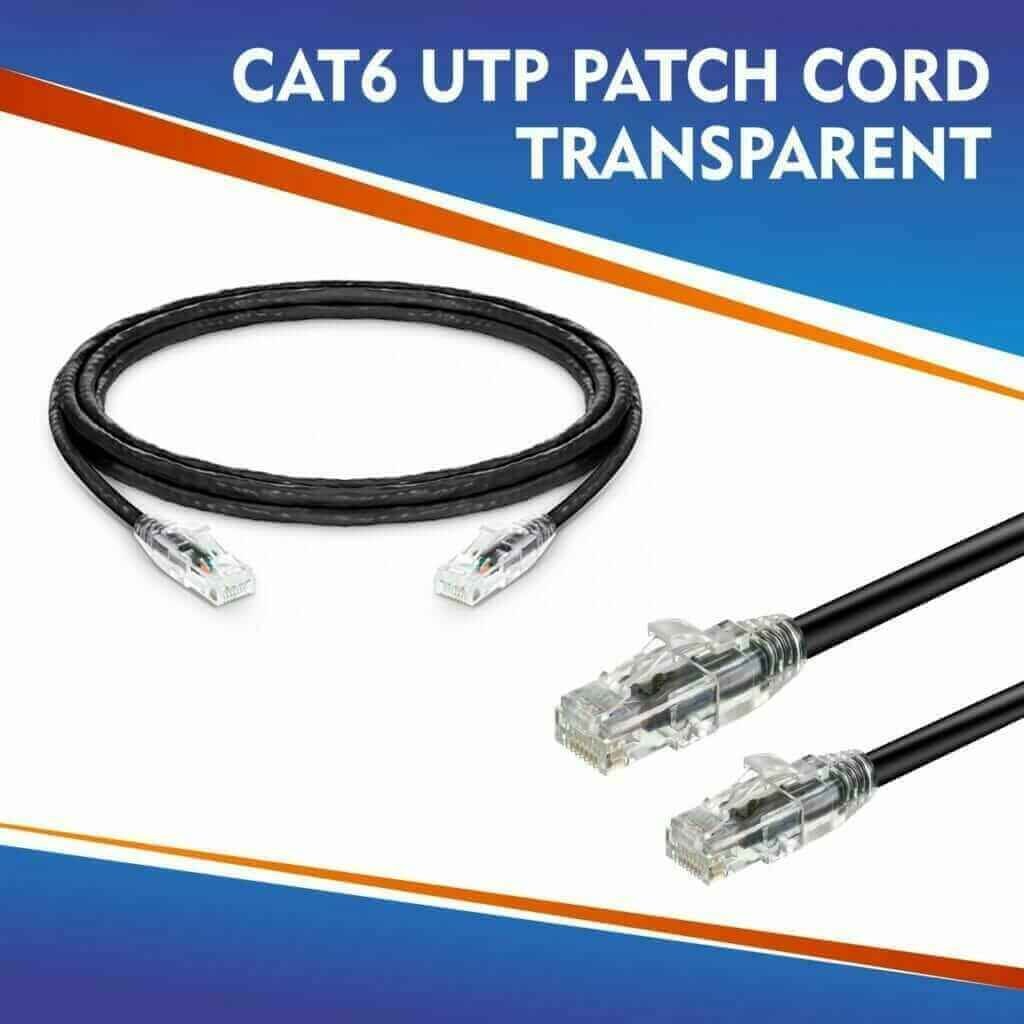 Exploring Fahad Cables Industry FZE: A Leader in Data Patch Cord Manufacturing 2 CAT6 UTP PATCH CORD TRANSPARENT BLACK