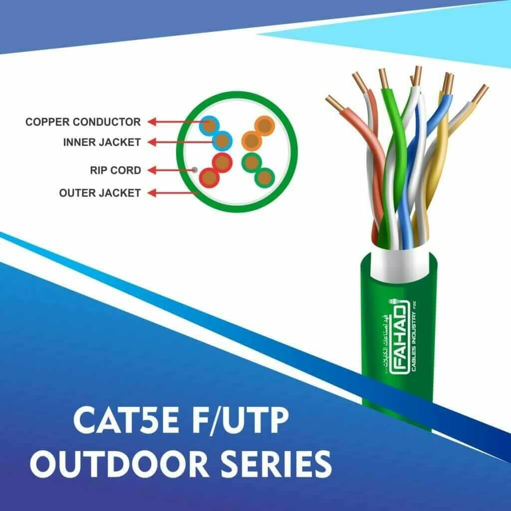 Exploring the Quality of Cat5e Ethernet U UTP Cable by Fahad Cables Industry FZE 3 cat5e 24 awg F-UTP outdoor cable 305m